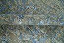 8x10 Fine Blue, Ivory and Beige Hand knotted Abstract wool and Art Silk Area Rug