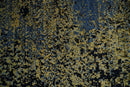 8x10 Fine Hand Knotted Beige, Black and Blue Modern Abstract Style Antique Wool and Silk Area Rug | TRDCP629810