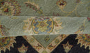 8x10 Fine Hand Knotted Silver and Black Antique Traditional Vintage Persian Wool Rug