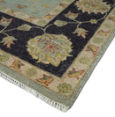 8x10 Fine Hand Knotted Silver and Black Antique Traditional Vintage Persian Wool Rug