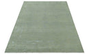 8X10 Fine Hand Knotted Green And Gray Modern abstract Design Wool and Art Silk Rug