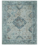 8x10 Gray, Beige and Brown Traditional Vintage Style Hand Tufted Art Silk Area Rug