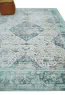 8x10 Gray, Beige and Brown Traditional Vintage Style Hand Tufted Art Silk Area Rug