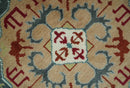 8x10 Gray, Rust and Peach Traditional Medallion Mamluk Design wool Rug