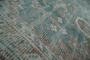 Traditional Brown And Teal Hand Woven Wool 8x10 Area rug