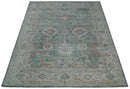 Traditional Brown And Teal Hand Woven Wool 8x10 Area rug
