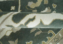 8x10 Green, Ivory and Olive Hand knotted Oriental Oushak wool Area Rug