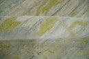 8x10 Hand Knotted Antique Ivory, Silver and Olive Traditional Wool Rug