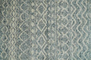 8x10 Hand Knotted Beige, Gray and Blue Modern Contemporary Southwestern Tribal Trellis Recycled Silk Area Rug | OP44