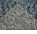 5x8 and 8x10 Hand Knotted  Blue, Gray and Purple Modern Contemporary Southwestern Tribal Recycled Silk Area Rug