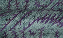 5x8 and 8x10 Hand Knotted  Blue, Gray and Purple Modern Contemporary Southwestern Tribal Recycled Silk Area Rug