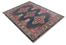8x10 and 10x14 Hand Knotted Charcoal, Silver and Pink Traditional Wool Area Rug