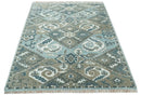 8x10 Hand Knotted Blue and Brown Traditional Persian Wool Rug