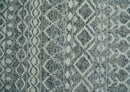 8x10 Hand Knotted Ivory and Gray Modern Contemporary Southwestern Tribal Trellis Recycled Silk Area Rug