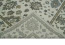 8x10 Hand Knotted Ivory, Brown and Gray Traditional Vintage Persian Style Antique Wool Rug | TRDCP820810