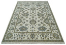 8x10 Hand Knotted Ivory, Brown and Gray Traditional Vintage Persian Style Antique Wool Rug | TRDCP820810