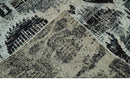 4x6 and 8x10 Hand Knotted Ivory, Charcoal and Brown  Antique Persian Style  Recycled Silk Area Rug