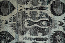 4x6 and 8x10 Hand Knotted Ivory, Charcoal and Brown  Antique Persian Style  Recycled Silk Area Rug