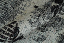 4x6 and 8x10 Hand Knotted Ivory, Charcoal and Brown  Antique Persian Style  Recycled Silk Area Rug