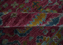 8x10 Hand Knotted Maroon and Gold Heriz Serapi Traditional Antique Style Wool Area Rug | TRDCP1603810S