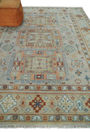 8x10 Hand Knotted Peach, Gray and Camel Traditional Persian Oushak Area Rug | TRDCP836810