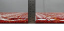 8x10 Hand Knotted Red and White Modern Contemporary Southwestern Tribal Trellis Recycled Silk Area Rug