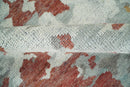 8x10 Hand Knotted Brown and Silver Modern Abstract Low Pile Wool Rug