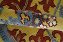 8x10 Hand Knotted Rust, Gold and Gray William Morris Wool Rug | TRDCP1000810