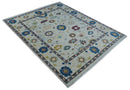 8x10 Hand Knotted Silver and Brown Traditional Vintage Persian Style Antique Wool Rug | TRDCP759810