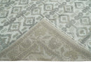8x10 Hand Knotted Turkish Ivory and Silver Traditional Antique Persian Area Rug | TRDCP1120810S