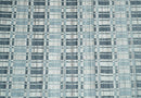 8x10 Hand Made Checkered Beige, Blue and Charcoal Blended Wool Area Rug