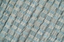 8x10 Hand Made Checkered Blue, Ivory and Brown Scandinavian Blended Wool Flatwoven Area Rug | KE40