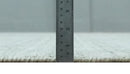 8x10 Hand Made Modern Trellis Ivory and Brown Wool Flatwoven Area Rug