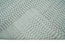 8x10 Hand Made Modern Trellis Ivory and Brown Wool Flatwoven Area Rug