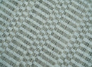 8x10 Hand Made Modern Trellis Ivory and Brown Wool Flatwoven Area Rug