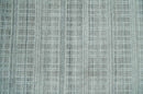 8x10 Hand Made Shaded White and Gray Blended Wool Flatwoven Area Rug