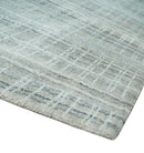 8x10 Hand Made Shaded White and Gray Blended Wool Flatwoven Area Rug