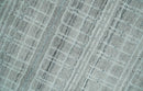 8x10 Hand Made Shaded White and Gray Blended Wool Flatwoven Area Rug