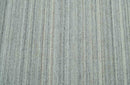 8x10 Hand Made Solid Ivory and Brown Blended Wool Flatwoven Area Rug