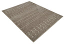 8x10 Hand Tufted Ivory and Bronze Stripes Pattern Rug Multi Size Living Room and Bedroom Rug | TRD6530810S