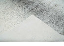 8x10 Ivory and Charcoal Modern Abstract Handmade Art Silk Area Rug
