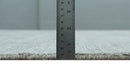 8x10 Ivory and Silver Blended Hand Loomed Modern Scandinavian Art Silk Area Rug