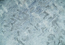 8x10 Ivory, gray and Silver Modern Abstract Hand Knotted Bamboo Silk Area Rug