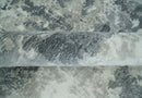 8x10 Ivory, Silver and Charcoal Modern Abstract Hand Loomed Blended wool and Art silk Area Rug