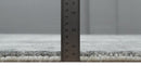 8x10 Ivory, Silver and Charcoal Modern Abstract Hand Loomed Blended wool and Art silk Area Rug
