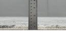 8x10 Modern Abstract Blended wool and Art silk Ivory, Silver and Charcoal Hand Loomed Area Rug