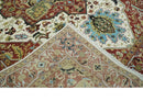 8x10 Olive, Rust and Ivory Heriz Serapi Traditional Vintage Antique Hand Knotted Wool Area Rug | TRDCP1363810
