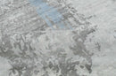 Hand Loom 8x10 Modern Abstract Gray And Silver Viscose Rug