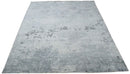 Gray Modern Abstract Design Hand Loom 8x10 Viscose Rug