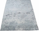 Gray Modern Abstract Design Hand Loom 8x10 Viscose Rug